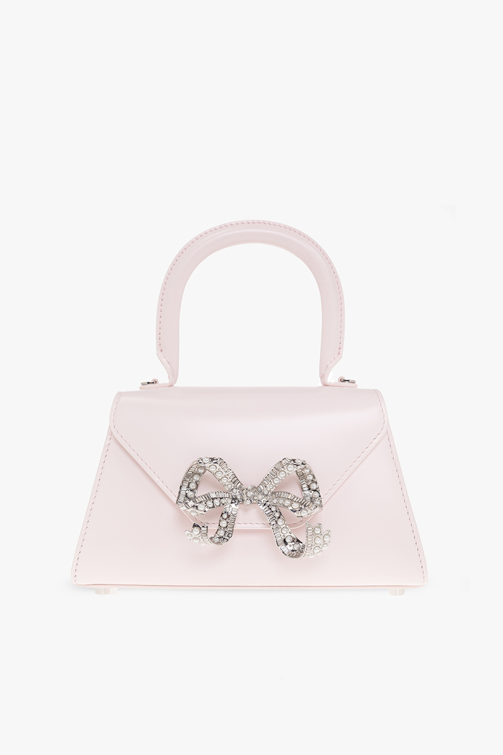 トートバッグ SELF PORTRAIT 'Pink Leather Mini Bow' handbag Self-Portrait Leather Mini Bow Handbag in Pink | Lyst